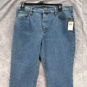 Lauren Ralph Lauren Jeans Womens 16 Stanton Slimming Med Blue Wash